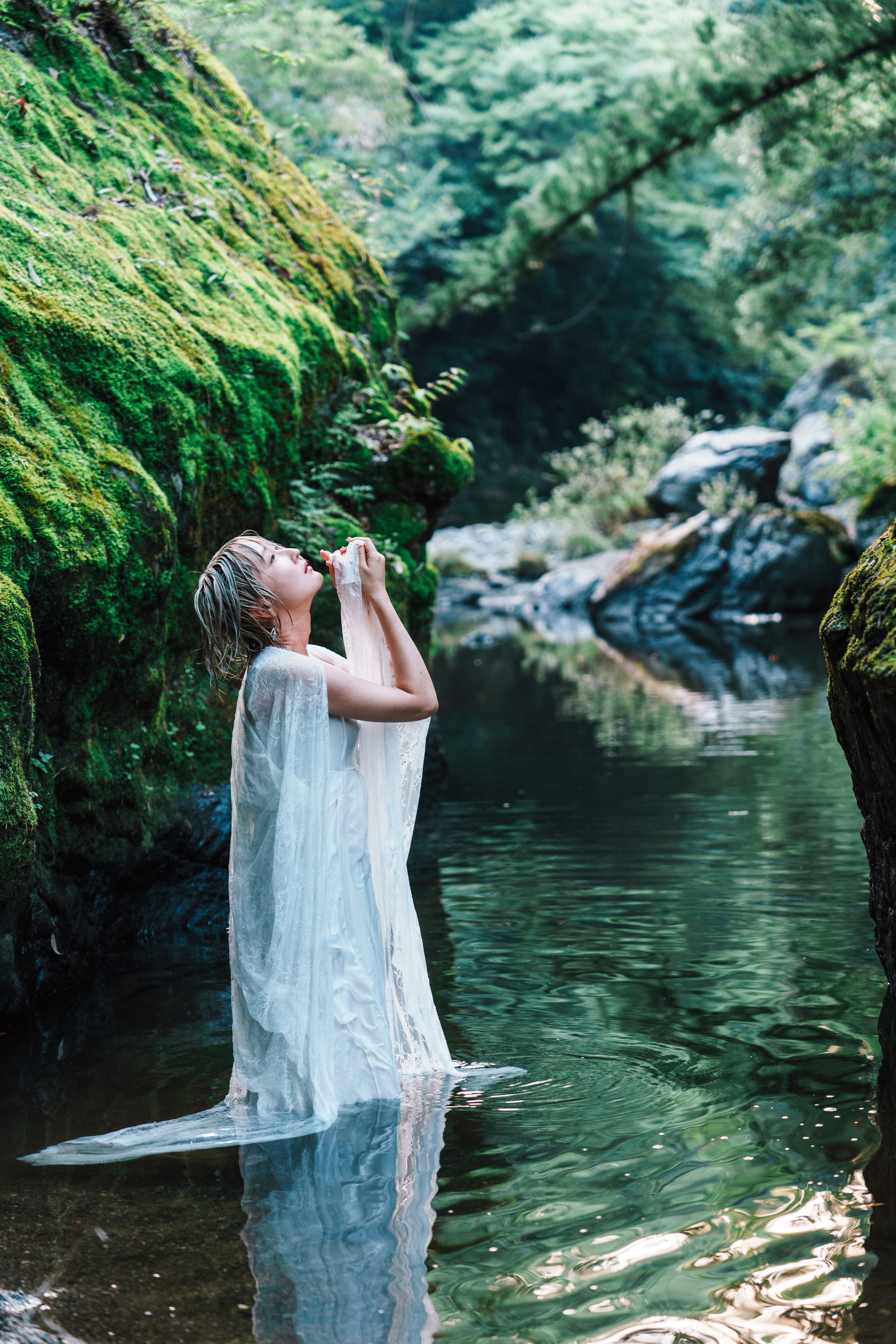 White Dress Spotlight